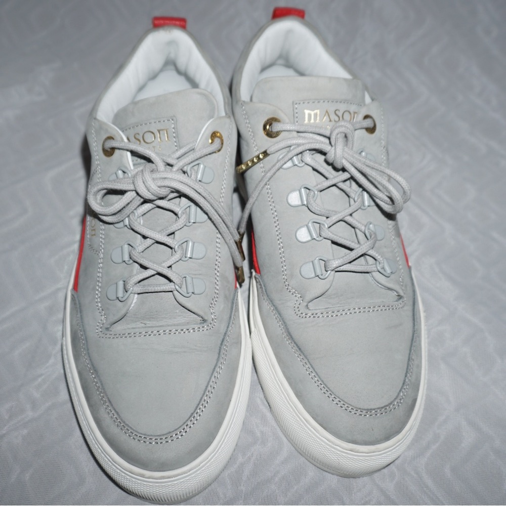 Mason Men's Sneakers in Gray and Red